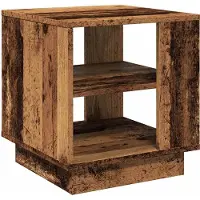 Syfax Mesa de centro madera ingeniería madera envejecida 40x40x43 cm