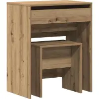 Syfax Mesa de Tocador 2 pcs Roble artisan 60 x 40 x 75 cm