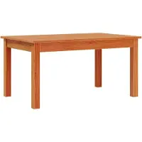 Syfax Mesa de centro madera maciza de pino marrón cera 80x50x40 cm