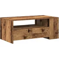 Syfax Mesa de Café con cajón Madera envejecida 102 x 55 x 43,5 cm