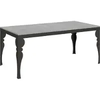 Itamoby Mesa extensible de 90x180/440 cm, modelo Paxon Evolution, con estructura de cemento gris antracita
