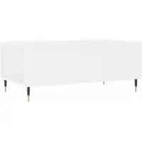 Syfax Mesa de centro madera contrachapada blanco 90x50x36,5 cm