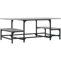 Syfax Mesa de centro madera de ingeniería gris Sonoma 100x50,5x40 cm