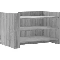 Syfax Mesa de centro de madera de ingeniería gris Sonoma 80x50x50 cm
