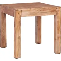 Syfax Mesa de centro de madera maciza de caoba 53x50x50 cm