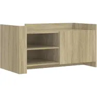 Syfax Mesa de centro madera de ingeniería roble Sonoma 100x50x50 cm
