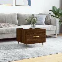 Prolenta Maison Exclusive - Mesa de centro marrón con aspecto de roble, 50x50x40 cm, fabricada en material de madera