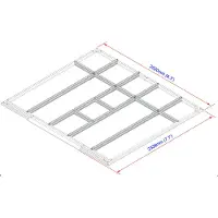 Duramax Estructura metálica , chasis para suelo, dimensiones 234 x 252