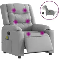 Sonstiges Sillón reclinable de masaje eléctrico tela gris claro