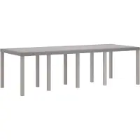 Syfax Mesa de Jardín Gris Claro 250 x 100 x 73 cm ratán sintético