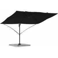 Syfax Sombrilla Negro 351 x 250 x 260 cm Poliéster y Aluminio