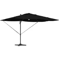 Syfax Sombrilla Negro 351 x 250 x 253 cm Poliéster y Aluminio