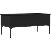 Syfax Mesa de centro madera de ingeniería y metal 100x50x45 cm