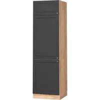 Vicco Armario para frigorífico empotrado Fame-Line Antracita-oro 60 cm, Model 38403