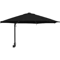 Syfax Sombrilla de jardín 248 x 248 x 148 cm Poliéster y Acero Negro