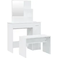 Syfax Juego de tocador blanco 86,5x35x136 cm