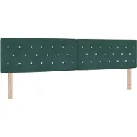 Syfax Cabecero LED con tiras LED Verde oscuro 200 cm Terciopelo