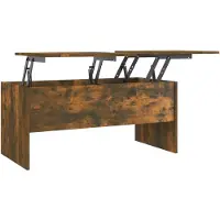 Syfax Mesa de centro madera ingeniería roble ahumado 102x50,5x46,5 cm