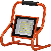 Osram Lámpara de trabajo portátil de , alimentada por batería, modelo R-Stand, 20W, 4000K, de color naranja, con carcasa de aluminio, protección IP44, ideal para reformas, sótanos y garajes