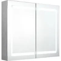 Syfax Armario con espejo de baño Gris Hormigón 80 x 12 x 68 cm