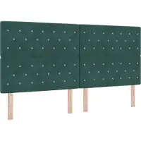 Syfax Cabecero LED con tiras LED Verde oscuro 200 cm Terciopelo