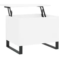 Syfax Mesa de centro madera contrachapada blanco 60x44,5x45 cm