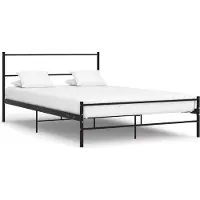 Syfax Estructura cama con cabecero sin colchón metal negro 160x200 cm