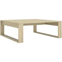 Syfax Mesa de centro madera contrachapada roble Sonoma 100x100x35 cm