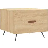 Syfax Mesa de centro madera de ingeniería roble Sonoma 50x50x40 cm