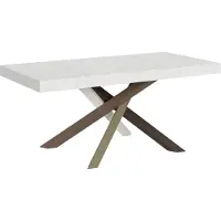 Itamoby Mesa de desvestido, dimensiones 200/460 x 90 cm, modelo Volantis, madera de fresno, color blanco con detalles multicolores, patas modelo 4/C