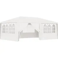 Syfax Carpa profesional para fiestas con paredes blanco 90 g/m² 4x6 m