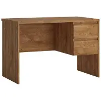Wójcik Escritorio Fribo, 110x75x65 cm, 2 cajones sin tiradores, ideal para oficina en casa, acabado en roble Ribbeck