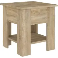 Syfax Mesa de centro madera de ingeniería roble Sonoma 40x40x42 cm