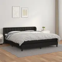 Prolenta Maison Exclusive - Base de cama con somier y colchón, color , 180x200 cm, tapizada en cuero sintético