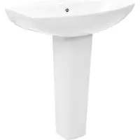 Syfax Lavabo de pie de cerámica blanco 650x520x200 mm