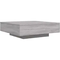 Syfax Mesa de centro madera de ingeniería gris Sonoma 100x100x31 cm