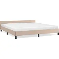Syfax Estructura de cama con cabecero sin colchón capuchino 160x200cm