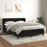 Prolenta Maison Exclusive - Base de cama con somier y colchón, color , 140 x 190 cm, tapizada en terciopelo