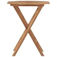 Syfax Mesa plegable de jardín madera maciza de teca 60x60x75 cm