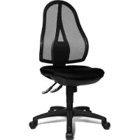 Topstar OP200 G20: Silla giratoria para discos intervertebrales, modelo Open Point SY, sin reposabrazos, color negro