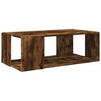 Syfax Mesa de centro en roble ahumado, 89,5 x 48 x 30 cm, fabricada en madera compuesta