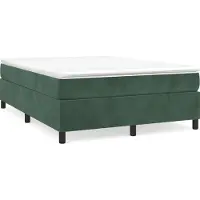 Syfax Estructura Estructura de cama con somier terciopelo verde oscuro 140x200 cm