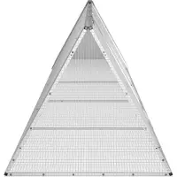vidaXL Jaula para conejos, gris, 504,5 x 80,5 x 71 cm, acero galvanizado