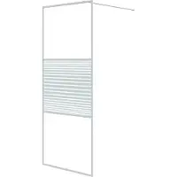 Syfax Mampara de ducha vidrio ESG transparente blanco 80x195 cm