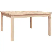 Syfax Mesa de jardín madera maciza de pino 82,5x82,5x45 cm