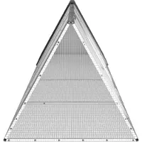 vidaXL Jaula para conejos, color antracita, 403,5 x 80,5 x 71 cm, acero galvanizado