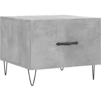 Syfax Mesa de centro madera de ingeniería gris hormigón 50x50x40 cm