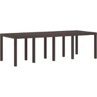 Syfax Mesa de Jardín Marrón 250 x 100 x 73 cm ratán sintético