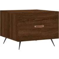 Syfax Mesa de centro madera de ingeniería roble marrón 50x50x40 cm