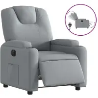 Syfax Sillón reclinable eléctrico tela gris claro